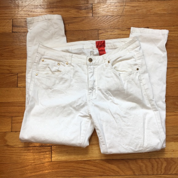 V Cristina White Sequin Embellished Jeans, 12 - Picture 2 of 8